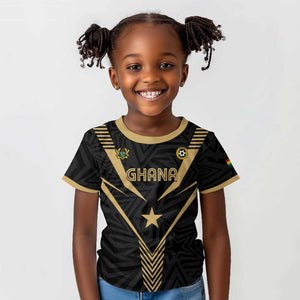 Custom Football 2026 Ghana Kid T shirt Black Stars Rise