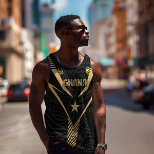 Custom Football 2026 Ghana Men Tank Top Black Stars Rise