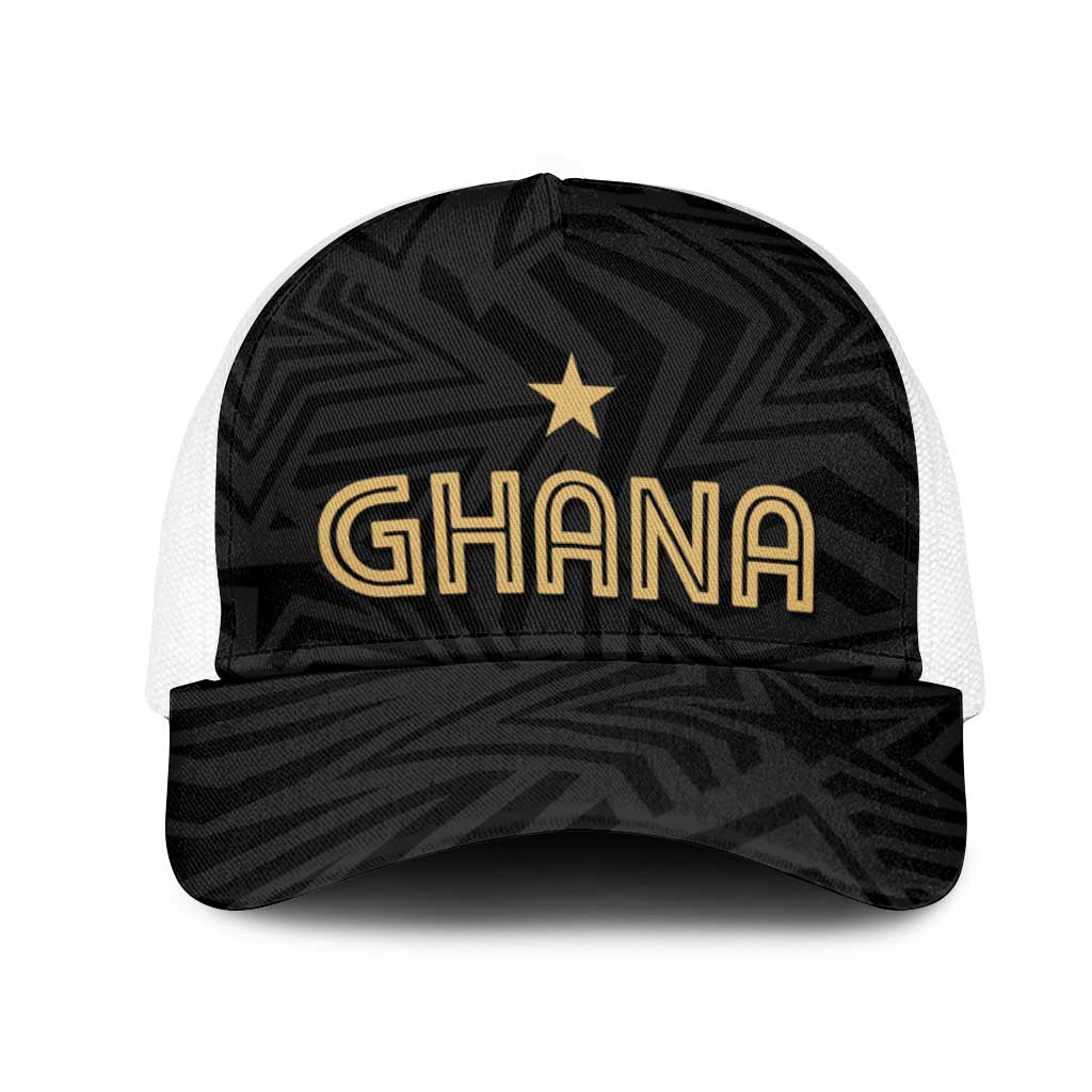 Football 2026 Ghana Mesh Trucker Cap Black Stars Rise