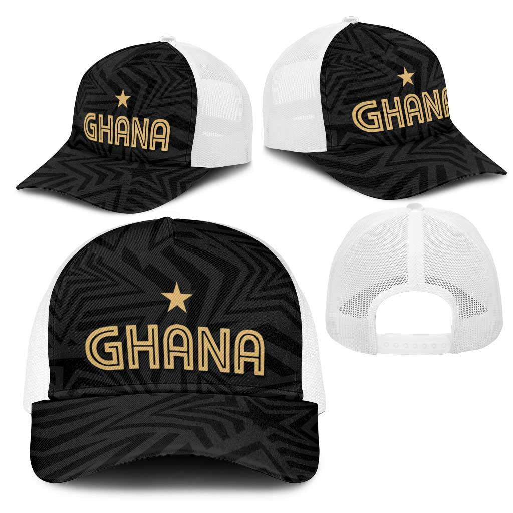 Football 2026 Ghana Mesh Trucker Cap Black Stars Rise