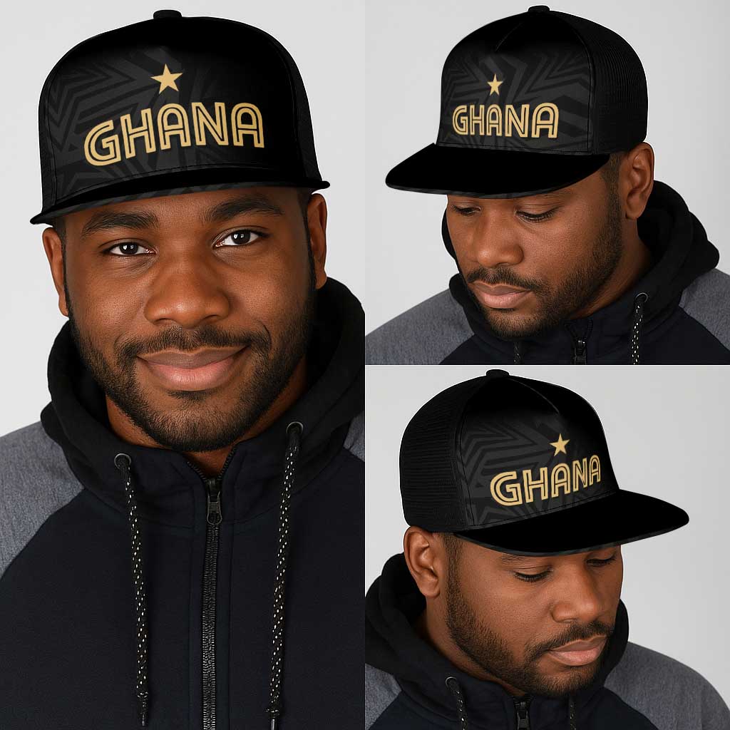 Football 2026 Ghana Mesh Trucker Cap Black Stars Rise