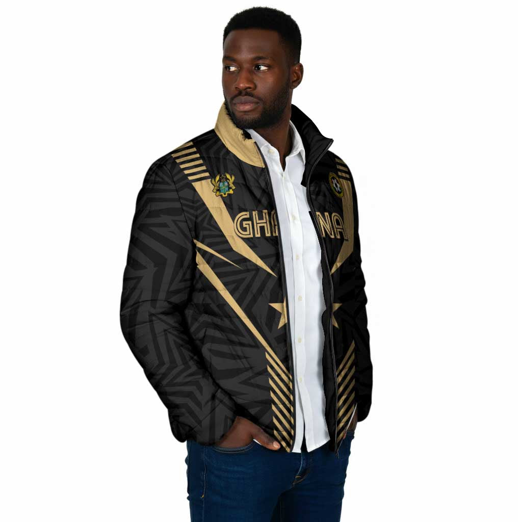 Custom Football 2026 Ghana Padded Jacket Black Stars Rise