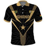 Custom Football 2026 Ghana Polo Shirt Black Stars Rise