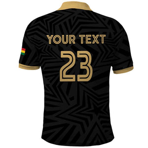 Custom Football 2026 Ghana Polo Shirt Black Stars Rise