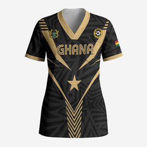 Custom Football 2026 Ghana Scrub Top Black Stars Rise