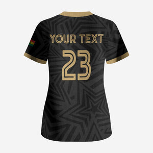 Custom Football 2026 Ghana Scrub Top Black Stars Rise