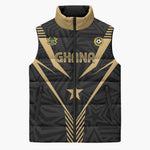 Custom Football 2026 Ghana Sleeveless Puffer Jacket Black Stars Rise