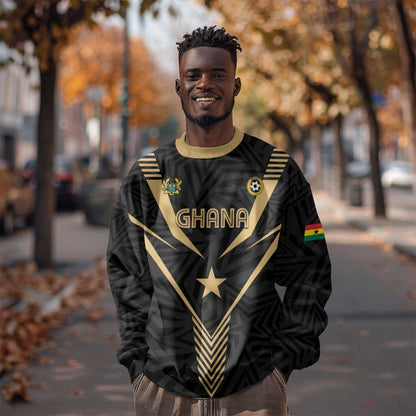 Custom Football 2026 Ghana Sweatshirt Black Stars Rise