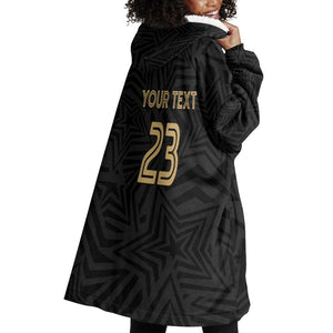 Custom Football 2026 Ghana Wearable Blanket Hoodie Black Stars Rise