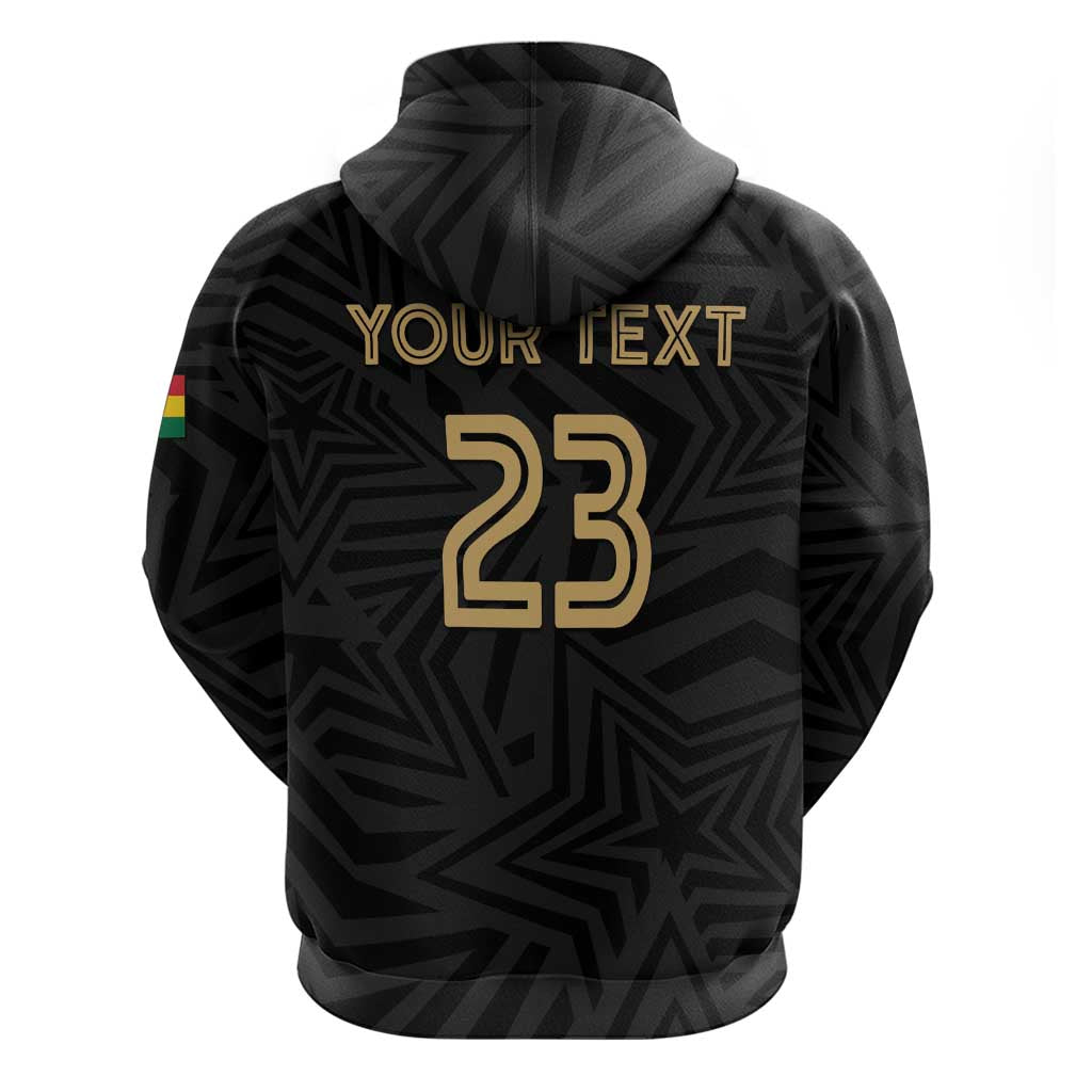 Custom Football 2026 Ghana Zip Hoodie Black Stars Rise