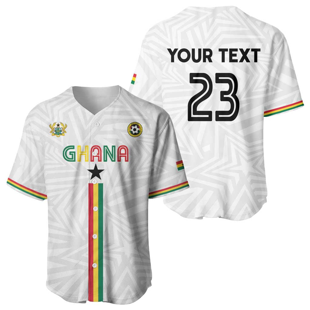 Custom Football 2026 Ghana Baseball Jersey Black Stars Go Glory