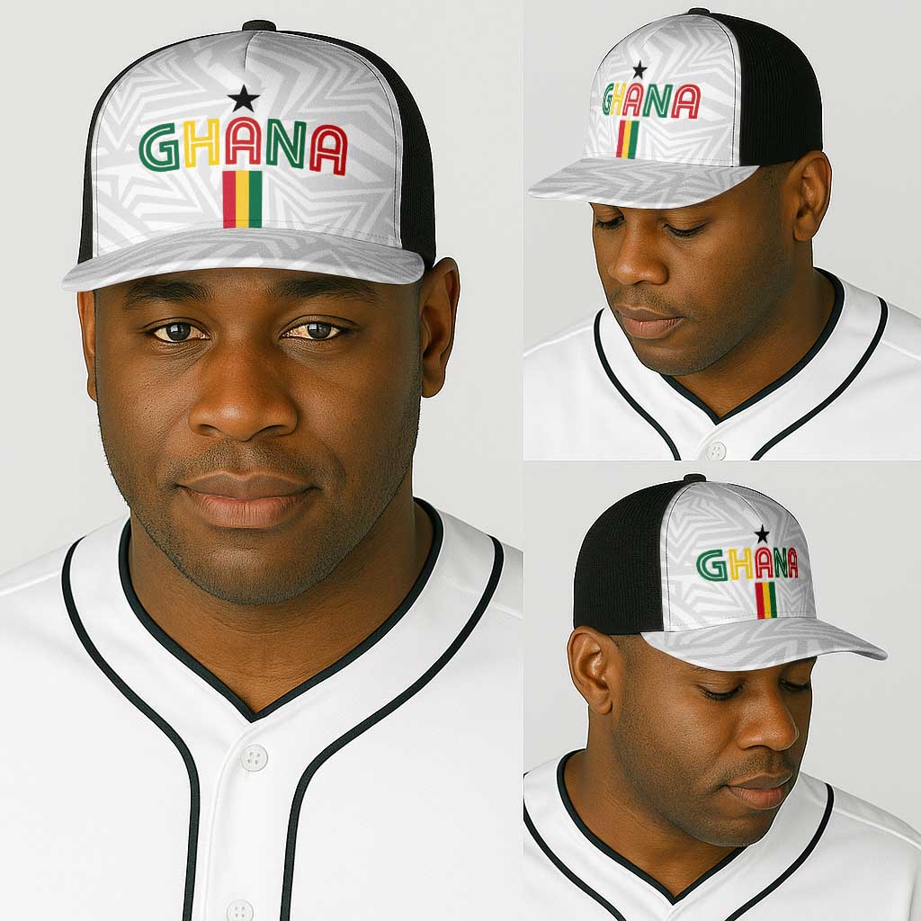 Football 2026 Ghana Baseball Net Cap Black Stars Go Glory