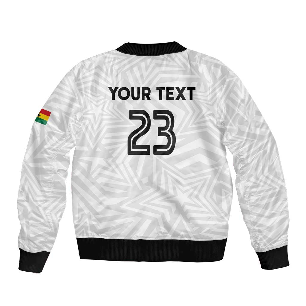 Custom Football 2026 Ghana Bomber Jacket Black Stars Go Glory