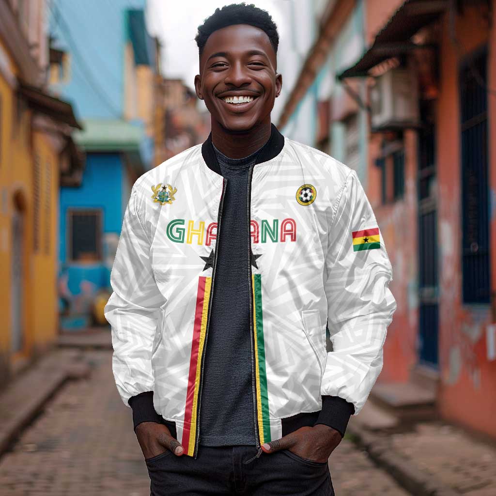 Custom Football 2026 Ghana Bomber Jacket Black Stars Go Glory