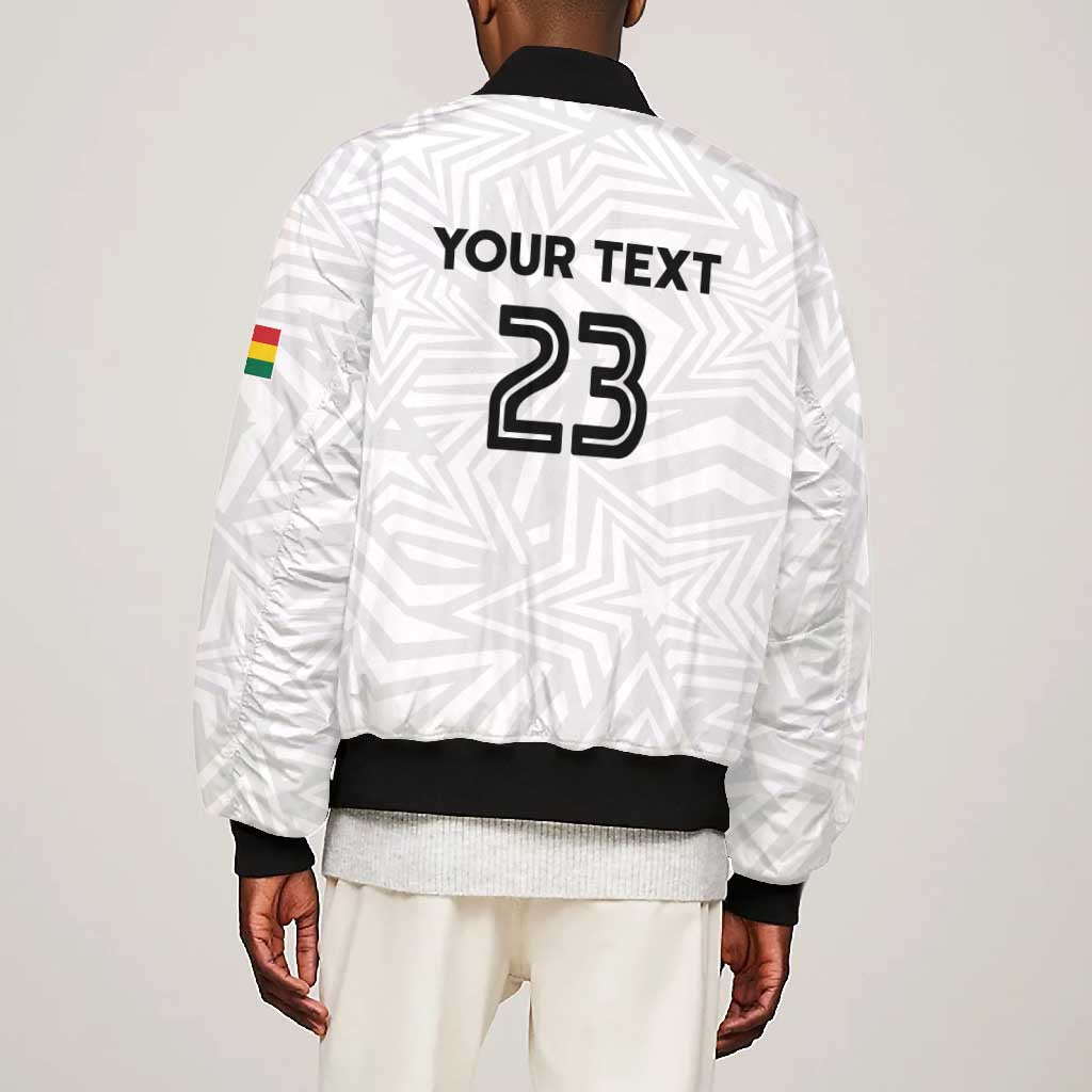 Custom Football 2026 Ghana Bomber Jacket Black Stars Go Glory