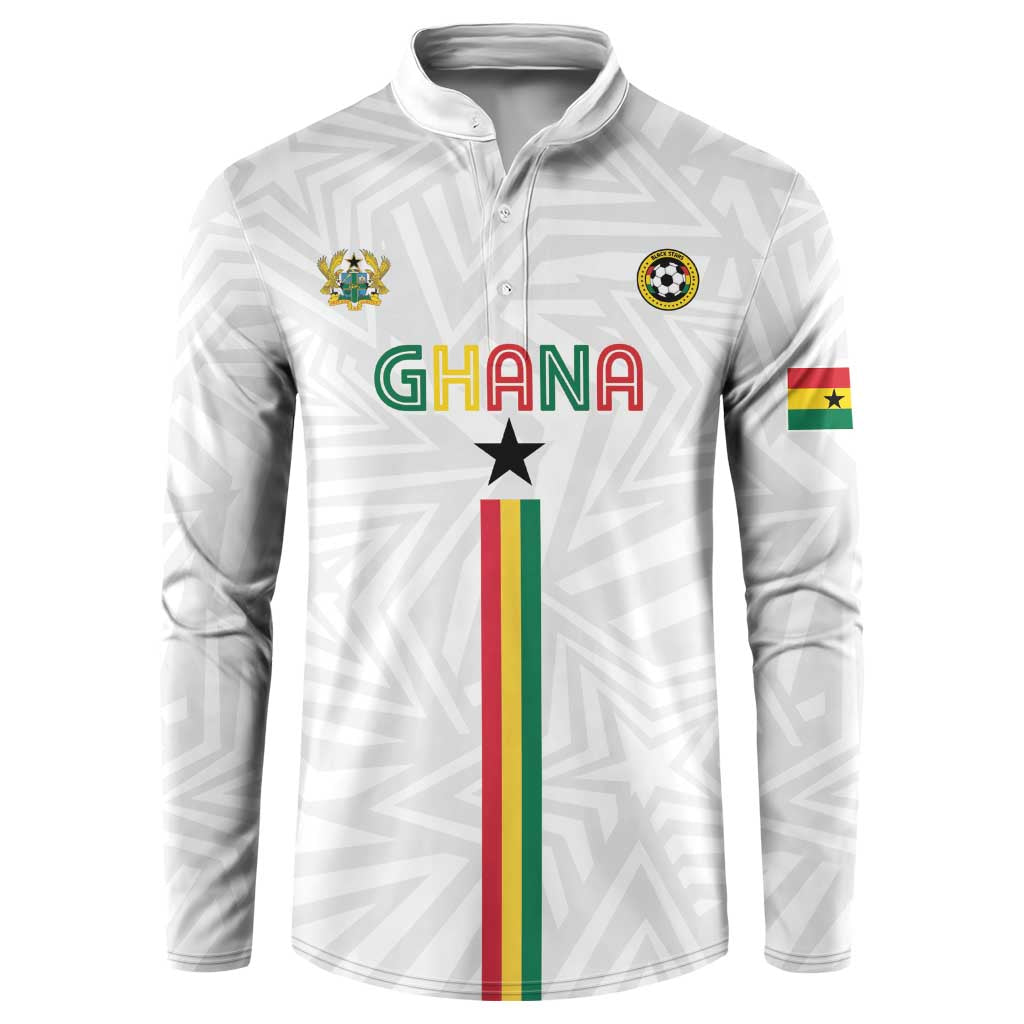 Custom Football 2026 Ghana Button Sweatshirt Black Stars Go Glory