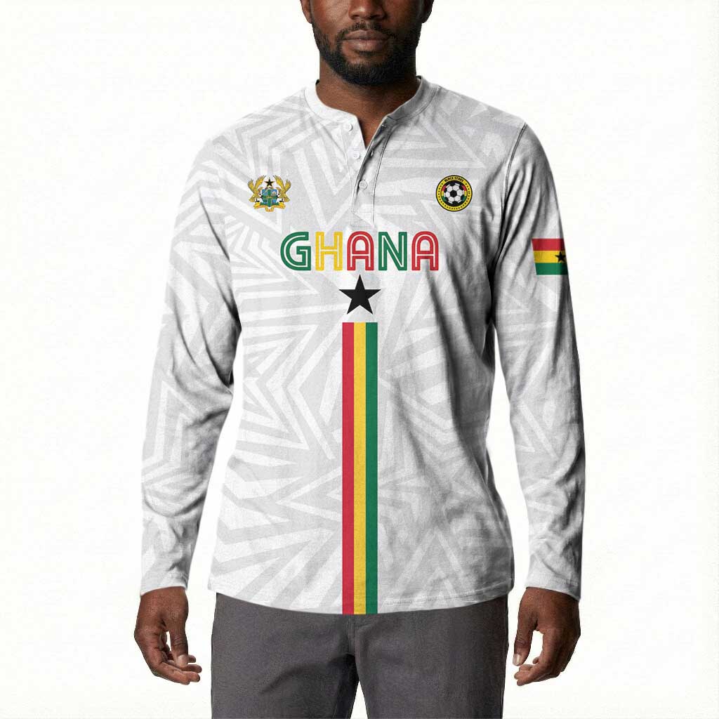 Custom Football 2026 Ghana Button Sweatshirt Black Stars Go Glory
