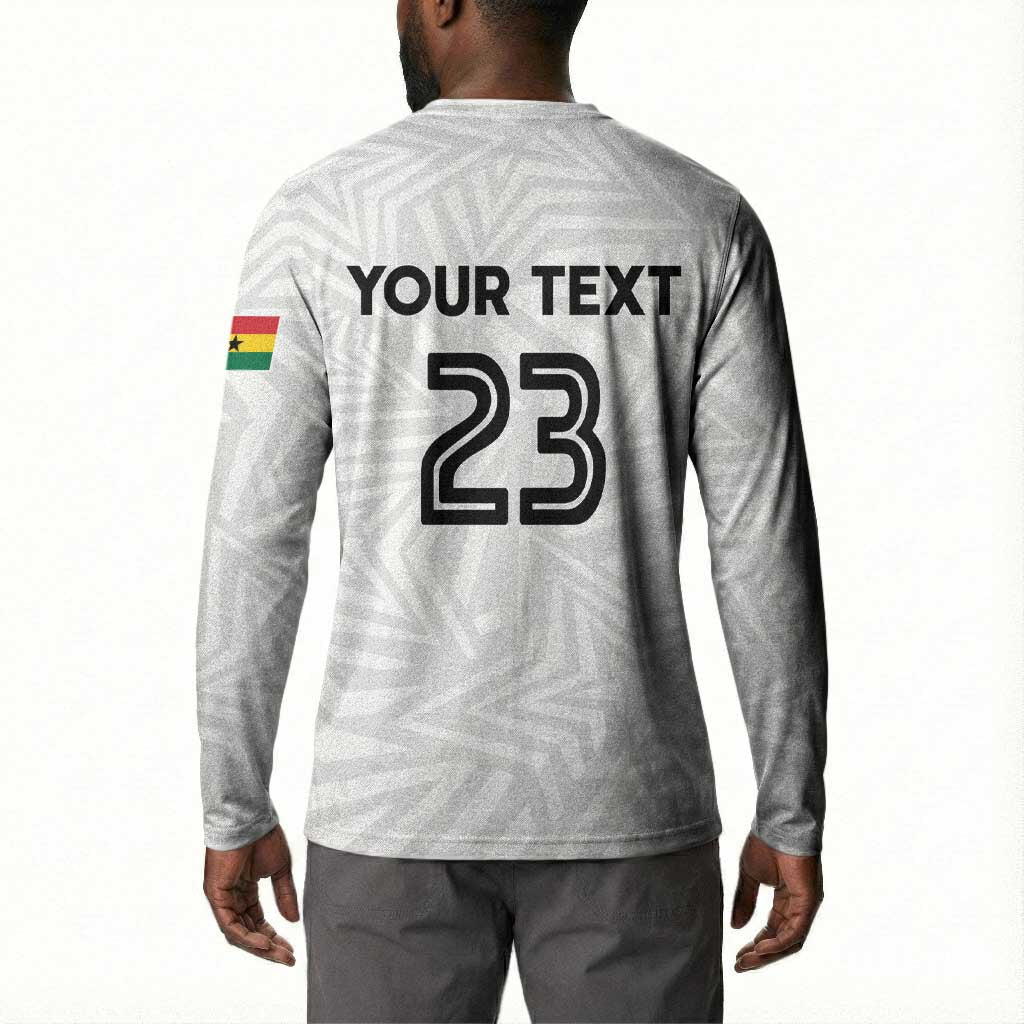 Custom Football 2026 Ghana Button Sweatshirt Black Stars Go Glory