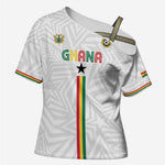 Custom Football 2026 Ghana Cross Shoulder Shirt Black Stars Go Glory
