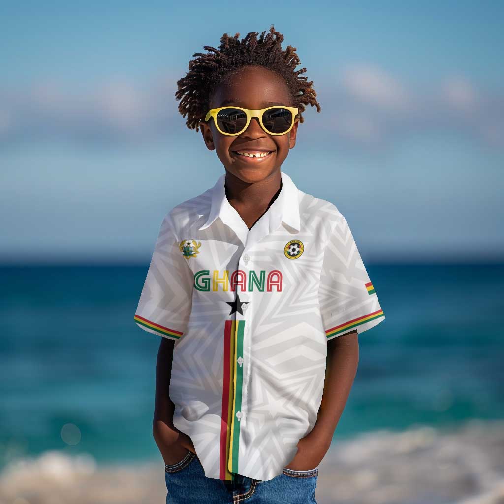 Custom Football 2026 Ghana Kid Hawaiian Shirt Black Stars Go Glory