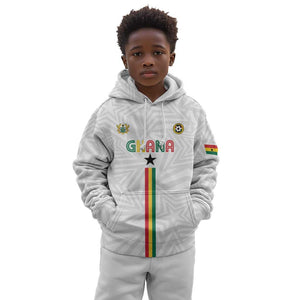 Custom Football 2026 Ghana Kid Hoodie Black Stars Go Glory