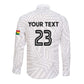 Custom Football 2026 Ghana Long Sleeve Button Shirt Black Stars Go Glory