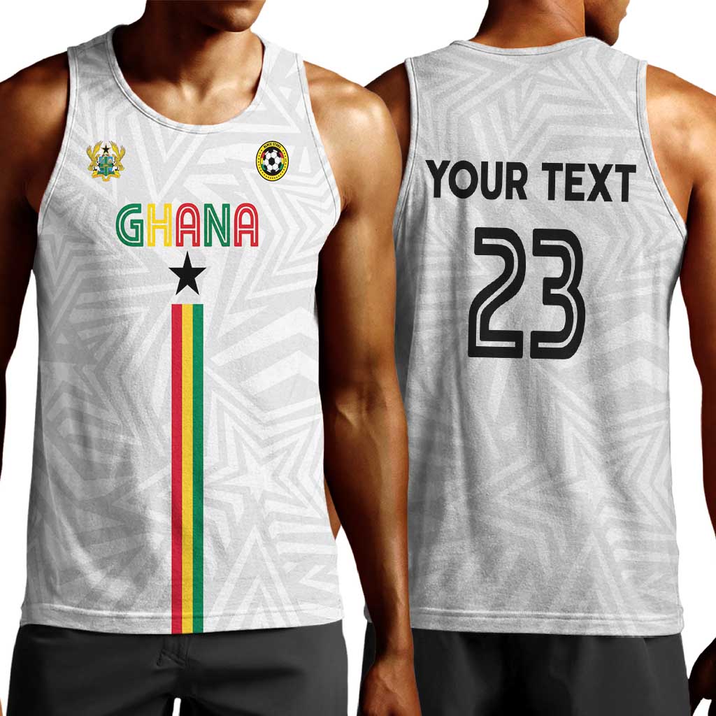 Custom Football 2026 Ghana Men Tank Top Black Stars Go Glory