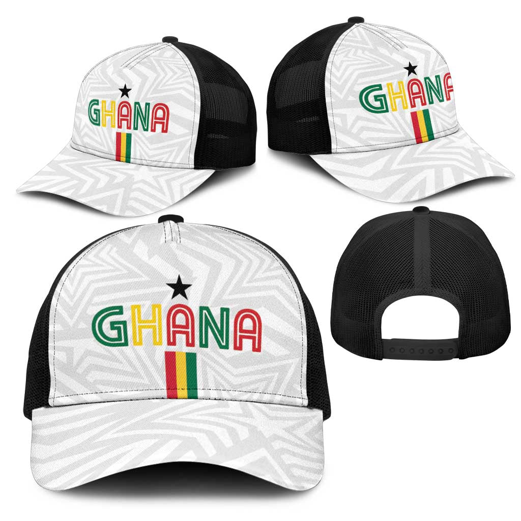 Football 2026 Ghana Mesh Trucker Cap Black Stars Go Glory