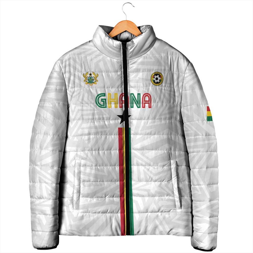 Custom Football 2026 Ghana Padded Jacket Black Stars Go Glory