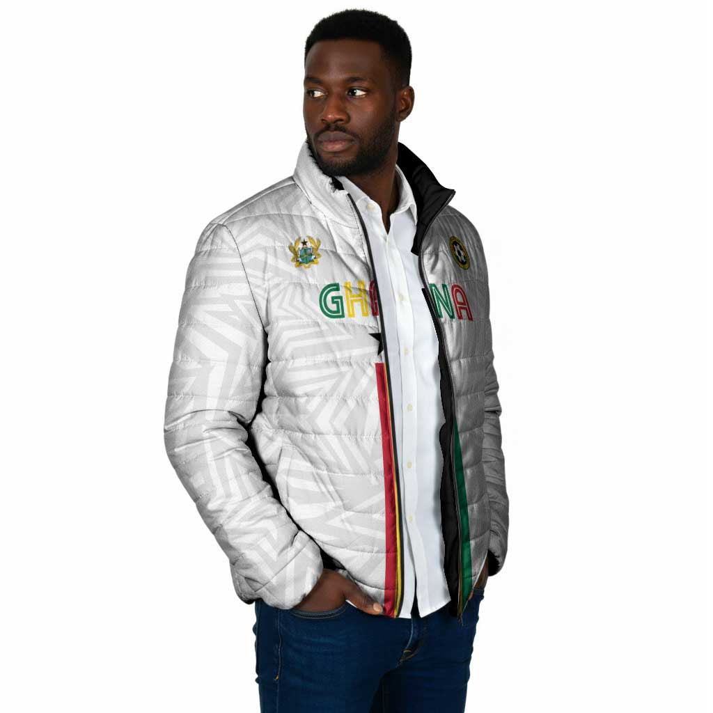 Custom Football 2026 Ghana Padded Jacket Black Stars Go Glory