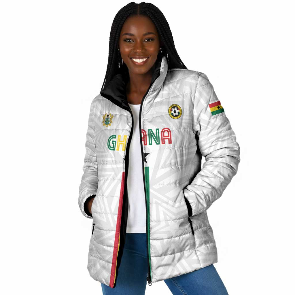 Custom Football 2026 Ghana Padded Jacket Black Stars Go Glory