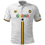 Custom Football 2026 Ghana Polo Shirt Black Stars Go Glory