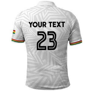 Custom Football 2026 Ghana Polo Shirt Black Stars Go Glory