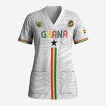 Custom Football 2026 Ghana Scrub Top Black Stars Go Glory