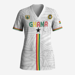 Custom Football 2026 Ghana Scrub Top Black Stars Go Glory