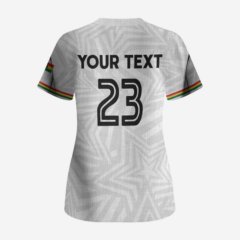 Custom Football 2026 Ghana Scrub Top Black Stars Go Glory