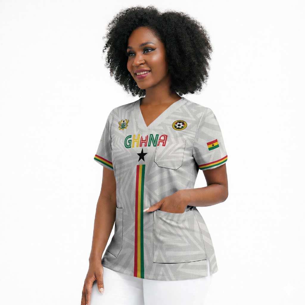 Custom Football 2026 Ghana Scrub Top Black Stars Go Glory