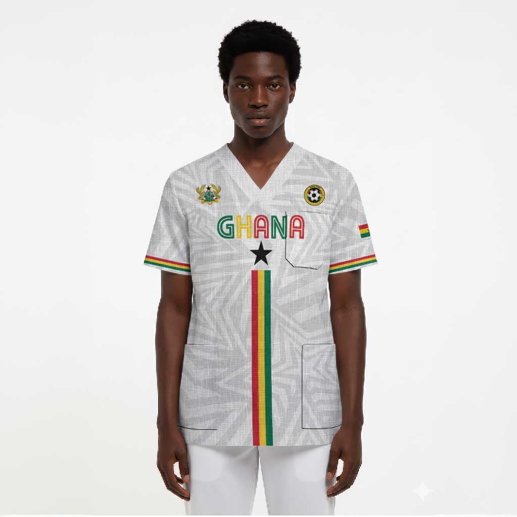 Custom Football 2026 Ghana Scrub Top Black Stars Go Glory