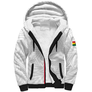 Custom Football 2026 Ghana Sherpa Hoodie Black Stars Go Glory