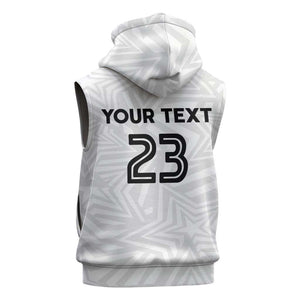 Custom Football 2026 Ghana Sleeveless Zip Hoodie Black Stars Go Glory