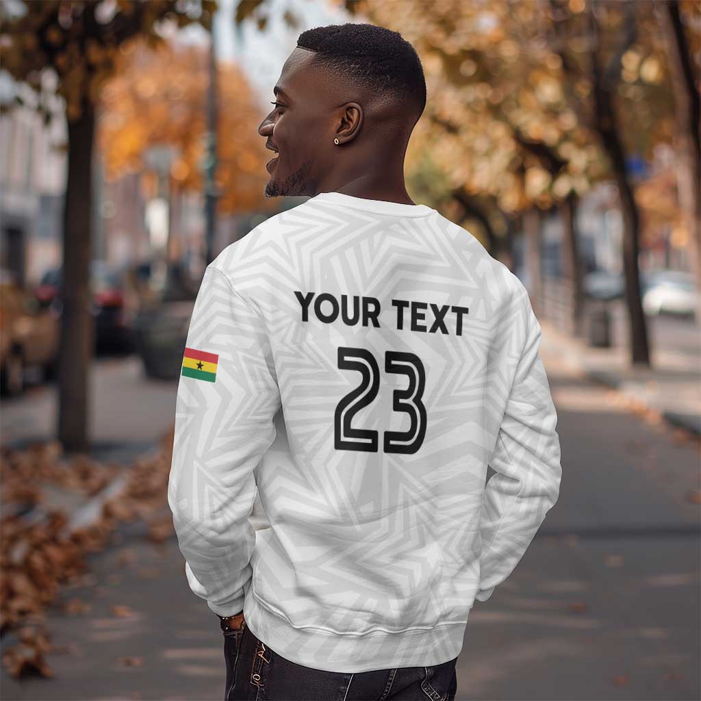 Custom Football 2026 Ghana Sweatshirt Black Stars Go Glory