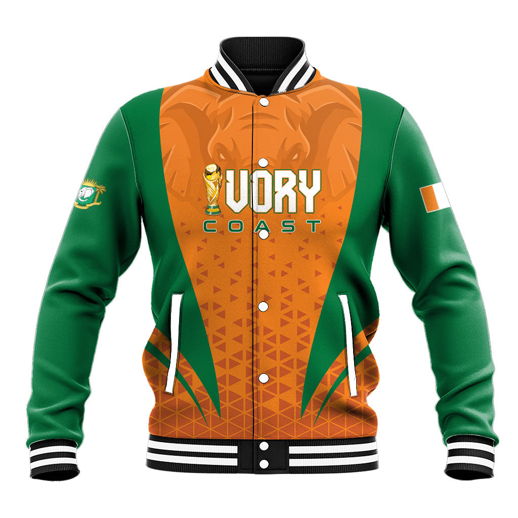 Custom Ivory Coast 2026 World Football Baseball Jacket Elephants Go Champions