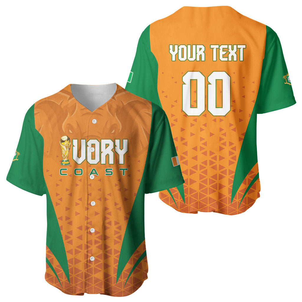 Custom Ivory Coast 2026 World Football Baseball Jersey Elephants Go Champions