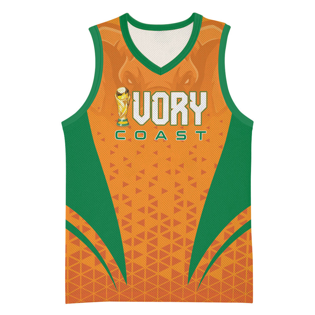 Custom Ivory Coast 2026 World Football Basketball Jersey Elephants Go Champions