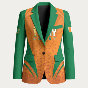 Custom Ivory Coast 2026 World Football Blazer Elephants Go Champions