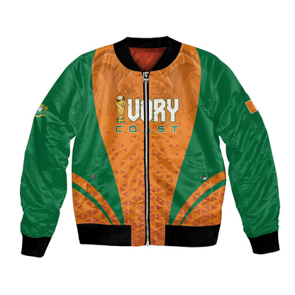 Custom Ivory Coast 2026 World Football Bomber Jacket Elephants Go Champions