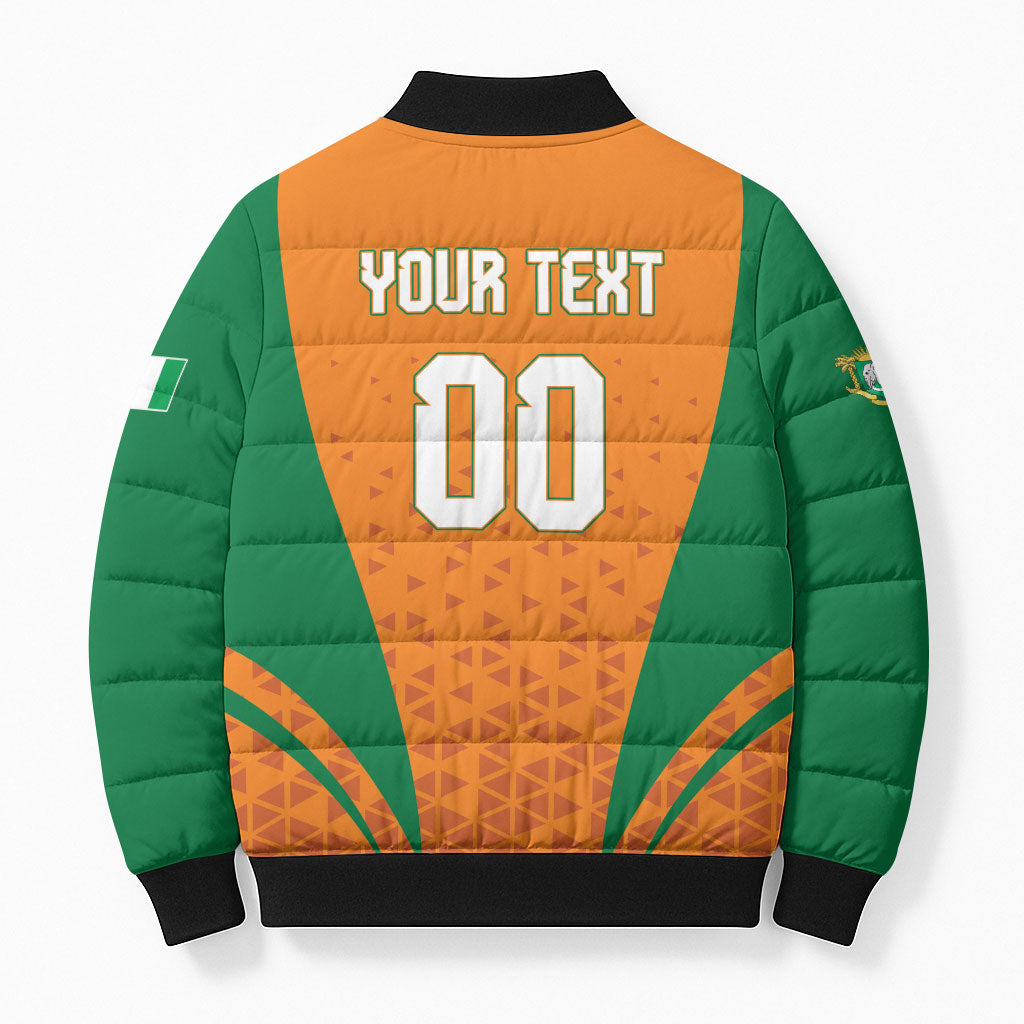 Custom Ivory Coast 2026 World Football Bomber Puffer Jacket Elephants Go Champions