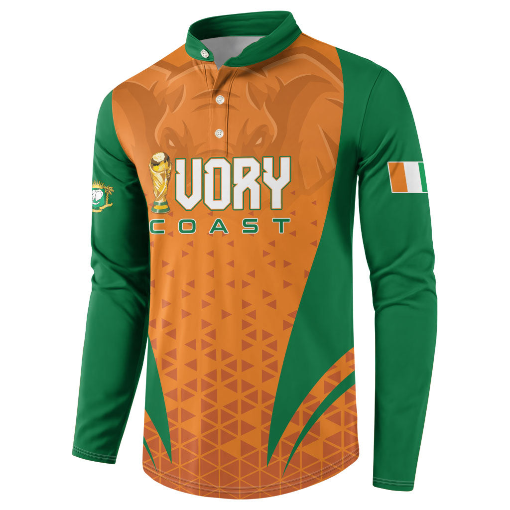 Custom Ivory Coast 2026 World Football Button Sweatshirt Elephants Go Champions