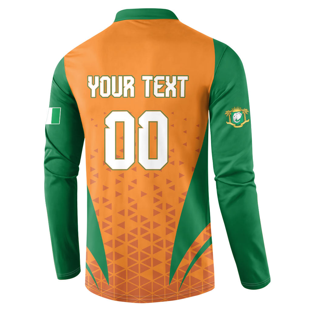 Custom Ivory Coast 2026 World Football Button Sweatshirt Elephants Go Champions