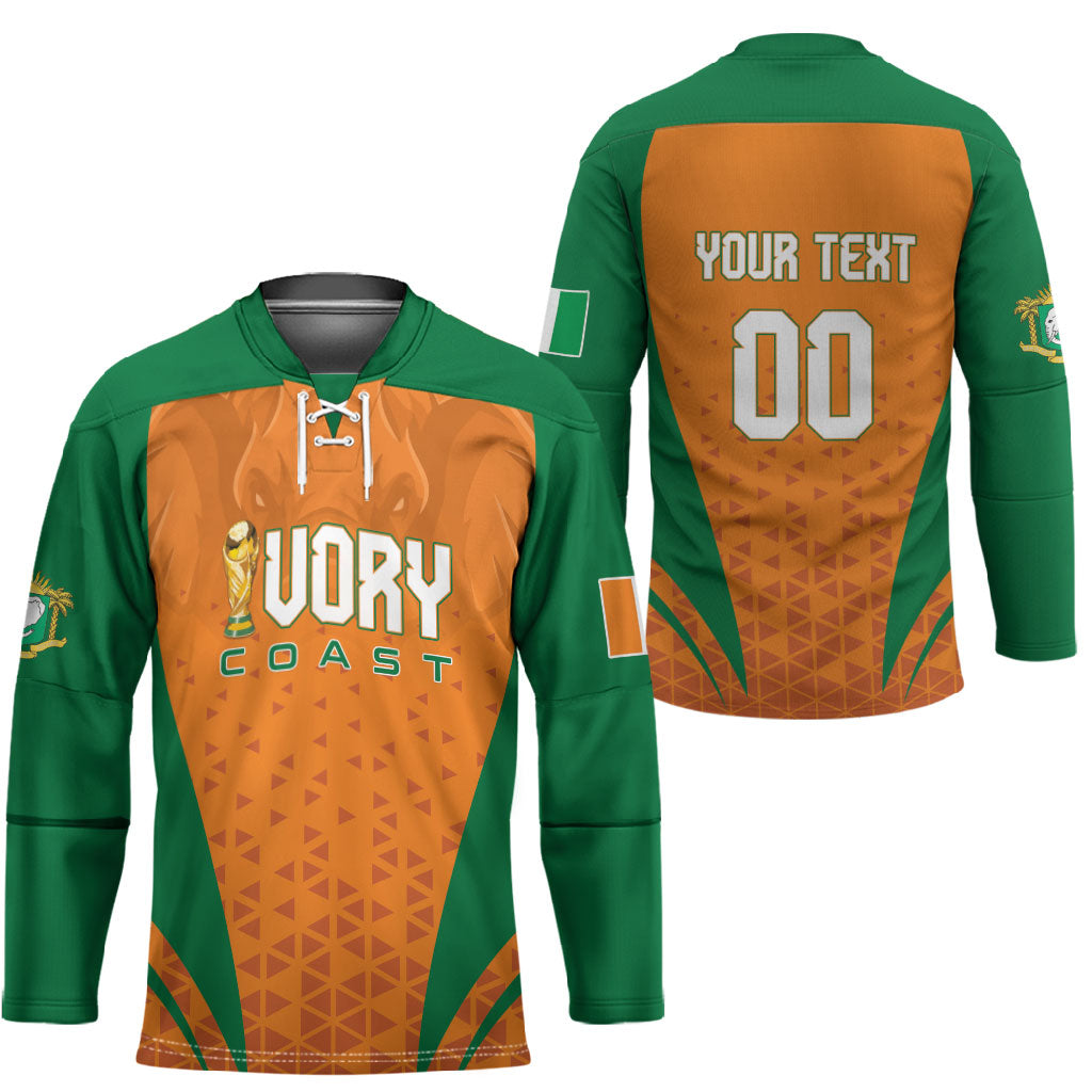 Custom Ivory Coast 2026 World Football Hockey Jersey Elephants Go Champions